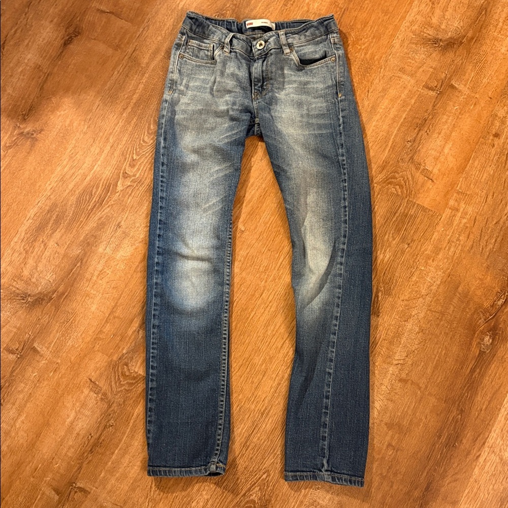 Girls Levi's Skinny Blue Jeans Sz 12 Adjustable Waist